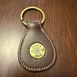 Orvis leather shotgun shell key chain
